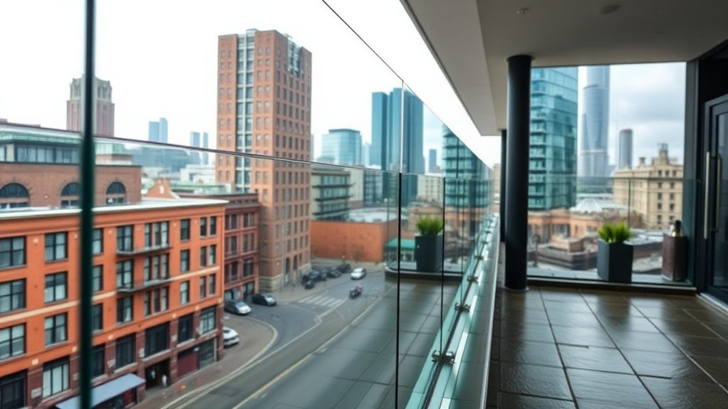Glass Balustrades Between Streets