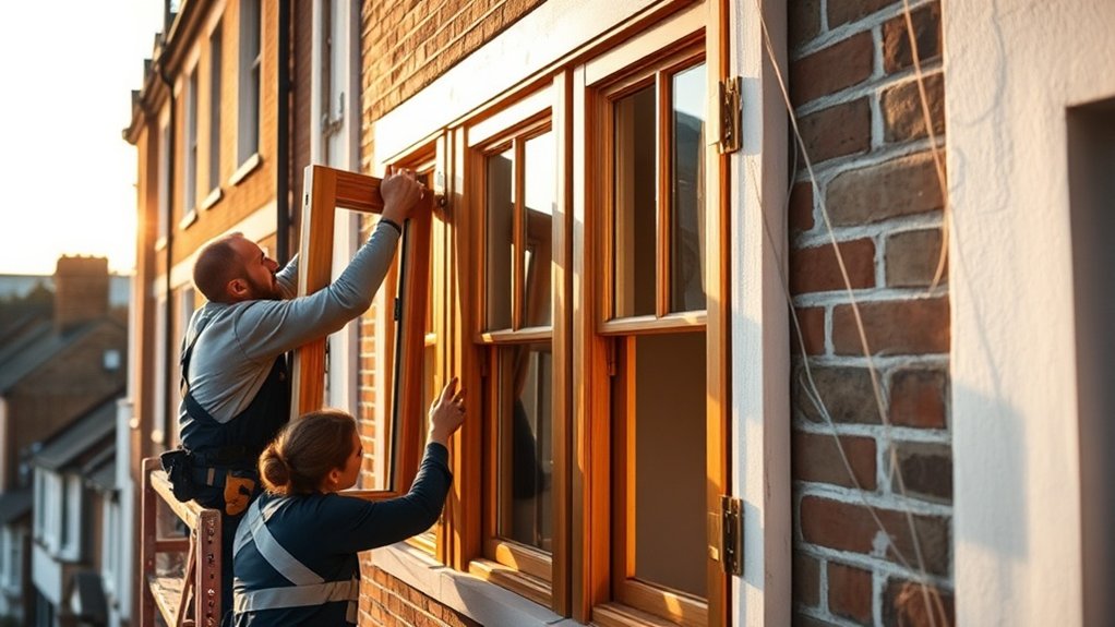 Wooden Window Installation Cobham
