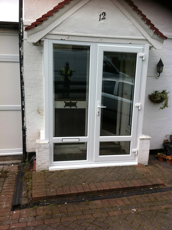 uPVC French doors fitted as front entrance in Cobham